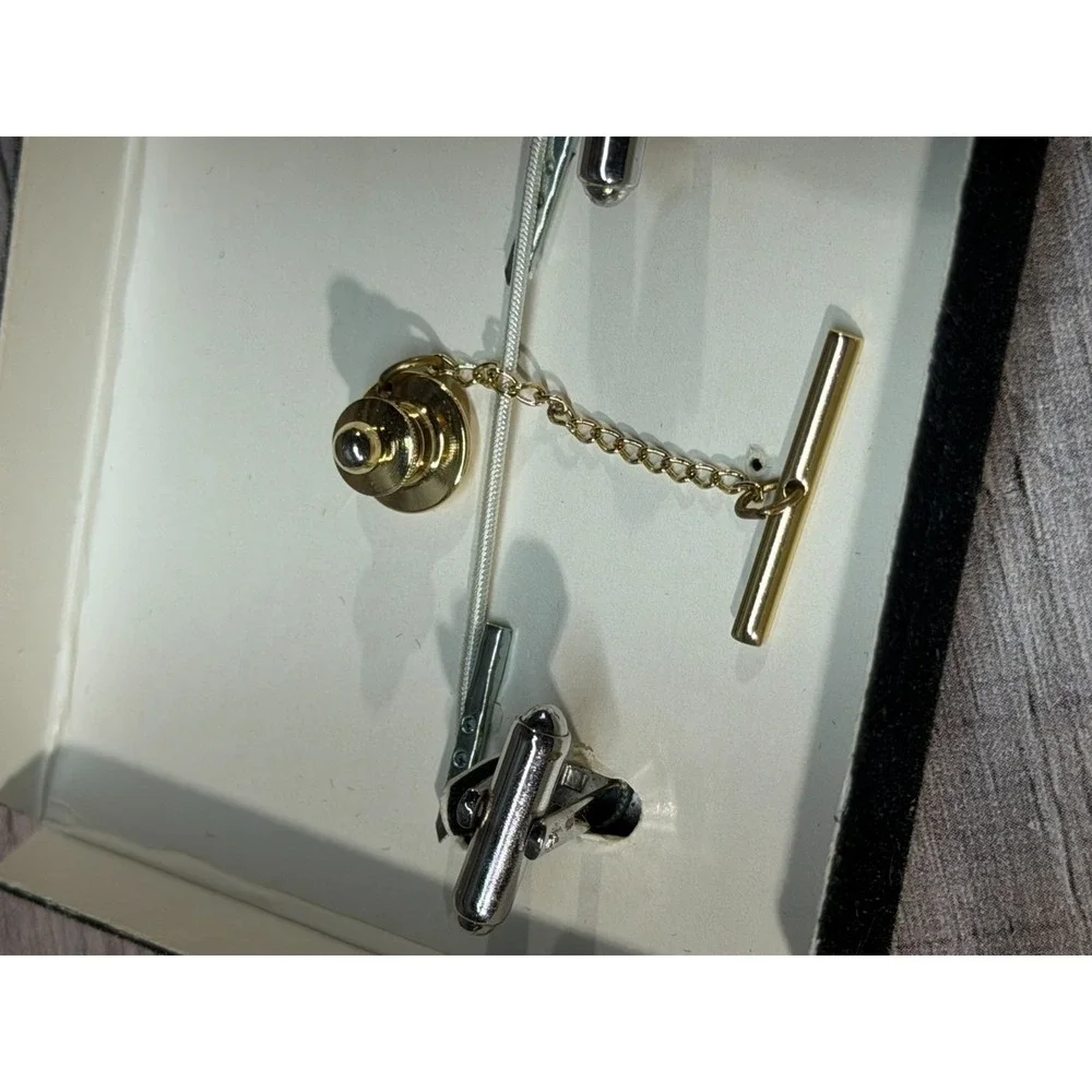 NFL Pro Football Hall of Fame Cuff‎ Link Tie Pin Set Silver